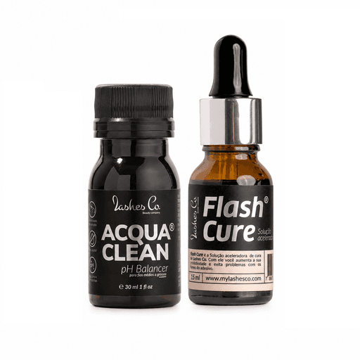 Kit Lashes Co Flash Cure + Acqua Clean