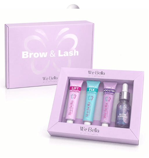 WE BELLA BROW E LASH SUPREME - KIT CX. ROXA