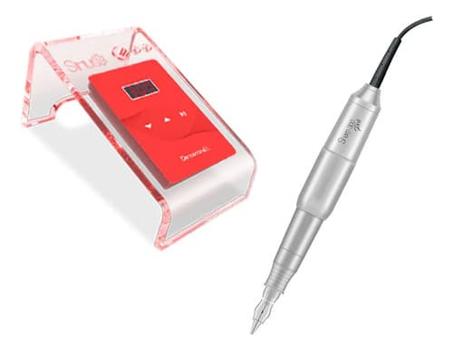 Combo Dermografo Dermocamp Sirius Vermelho Red Caneta Sharp Prata